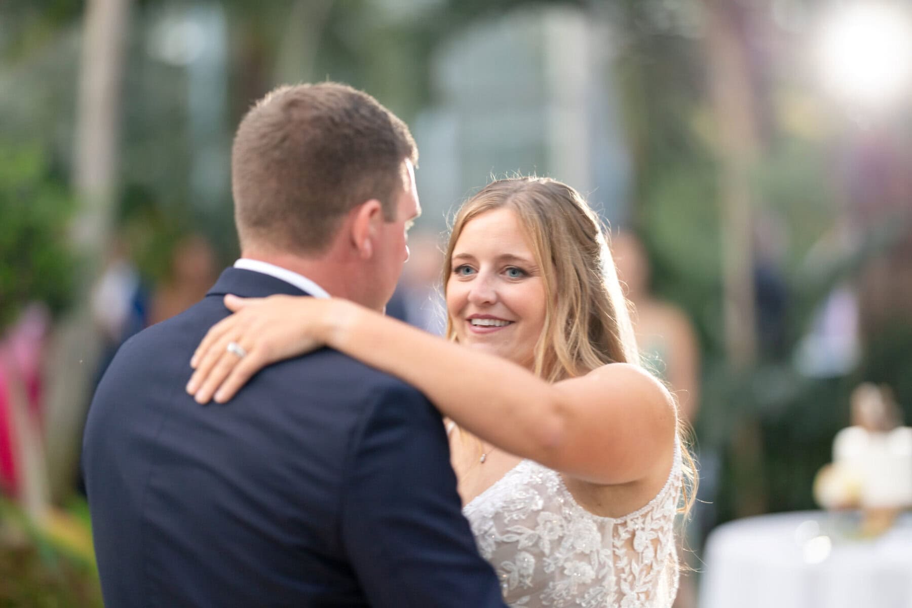 Stunning Wedding at the Roger Williams Botanical Gardens 66 A man and woman dancing at a wedding in the beautiful Roger Williams Botanical Gardens.